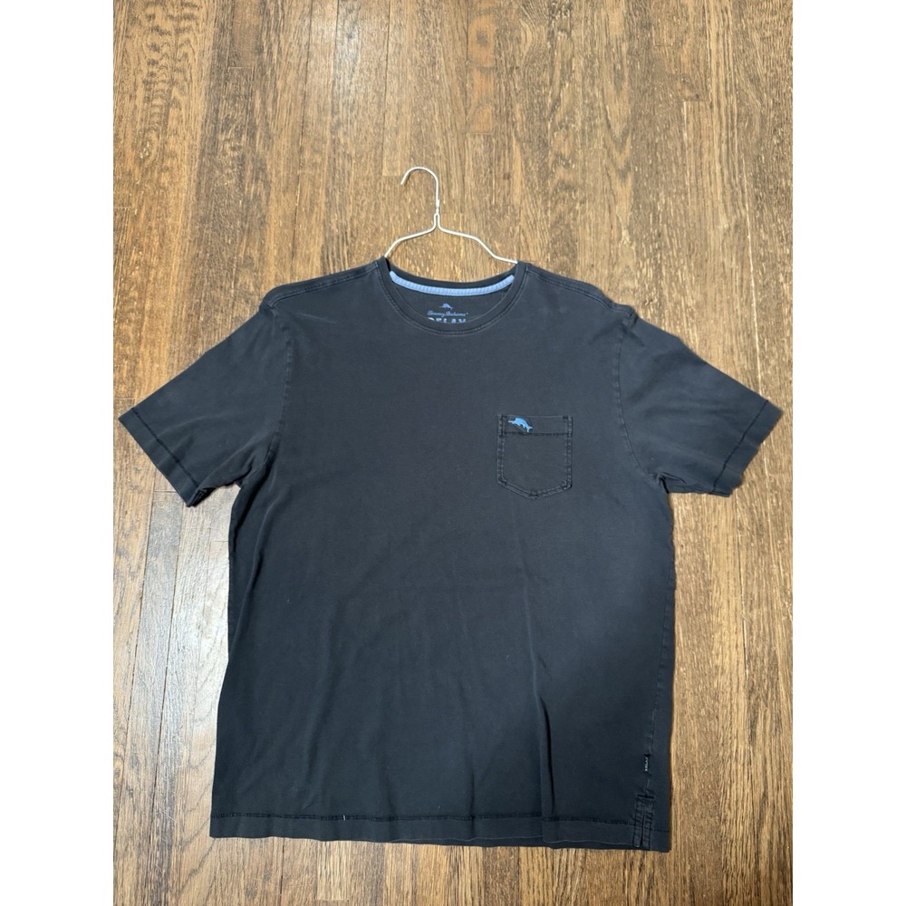 Tommy Bahama Relax Mens Size Medium M Pima Cotton Pocket T-Shirt Navy Blue Tee